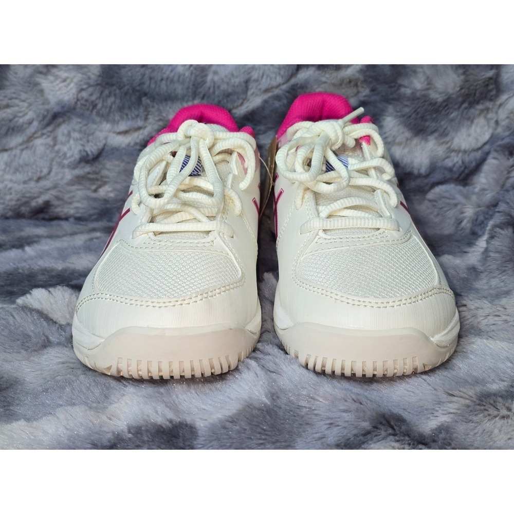 NWOT Asics Gel-Game GS Tennis Shoes White Pink/Rose Athletic Sneakers Kid SZ 1.5 - Picture 2 of 6